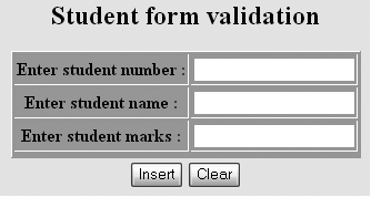 validation form